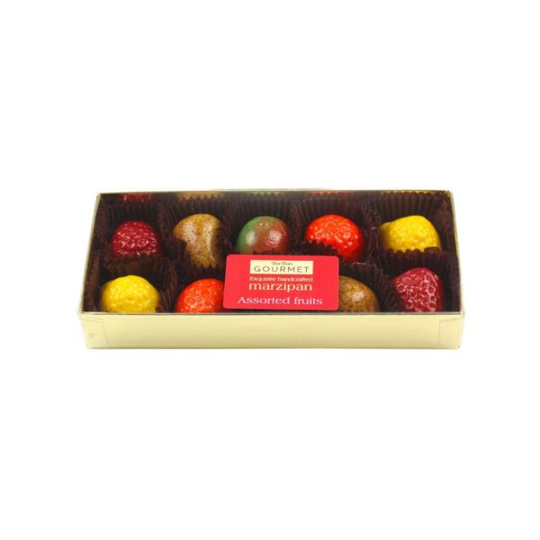 Box of marzipan assorted fruits