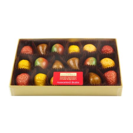 Box of marzipan assorted fruits