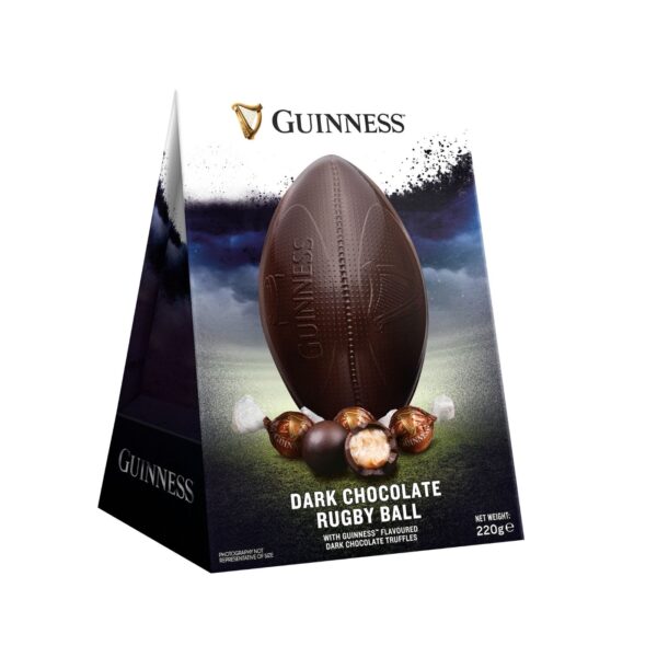Dark chocolate rugby ball - Guinness