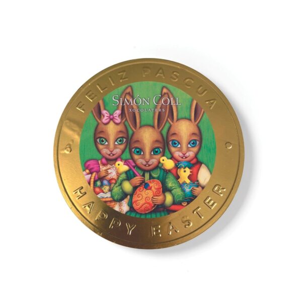 Happy easter chocolate coin