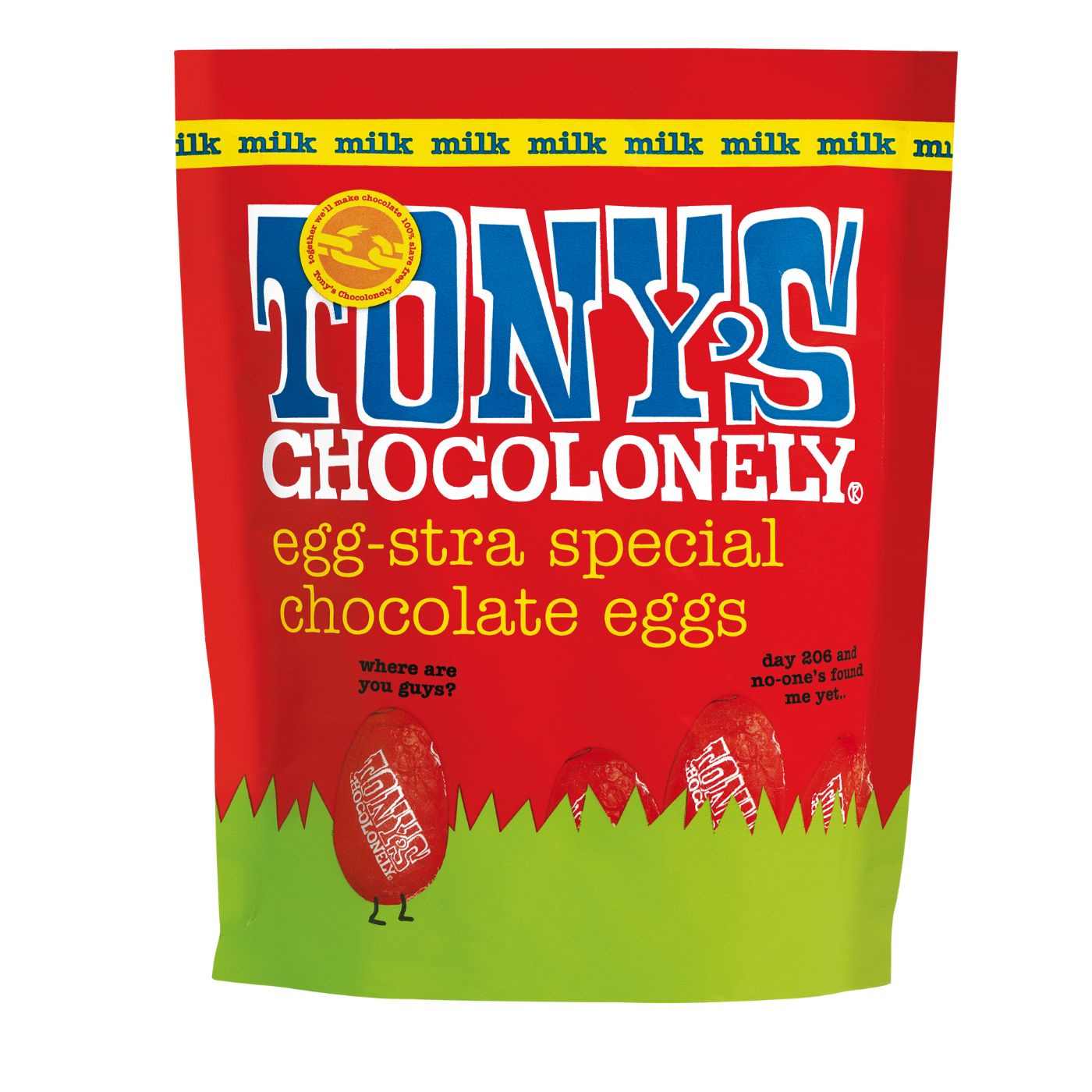 Tony's Chocolonely Easter Eggs Milk Chocolate Pouch - Fallon & Byrne