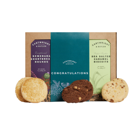 CARTWRIGHT & BUTLER TRIO OF BISCUITS - CONGRATULATIONS GIFT SET