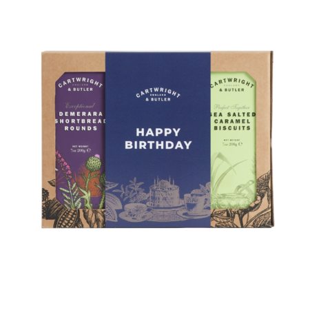 CARTWRIGHT & BUTLER TRIO OF BISCUITS - HAPPY BIRTHDAY GIFT SET