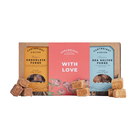 CARTWRIGHT & BUTLER TRIO OF FUDGE - WITH LOVE GIFT SET