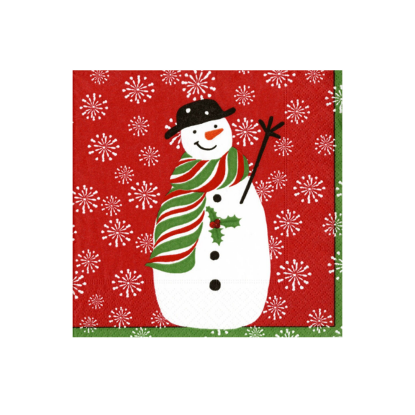 CASPARI SNOWMAN NAPKIN