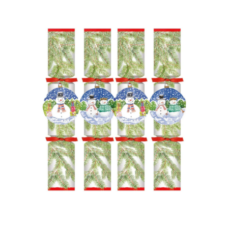 CASPARI SNOWMAN ORNAMENTS CRACKERS