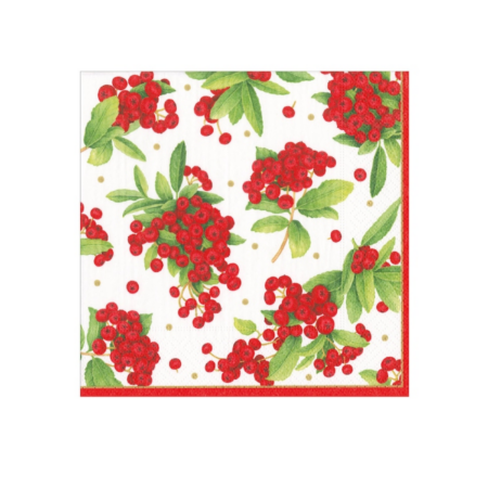 CASPARI XMAS BERRY NAPKIN