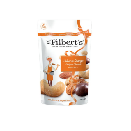 FILBERTS ORANGE BELGIAN CHOC MIXED NUTS