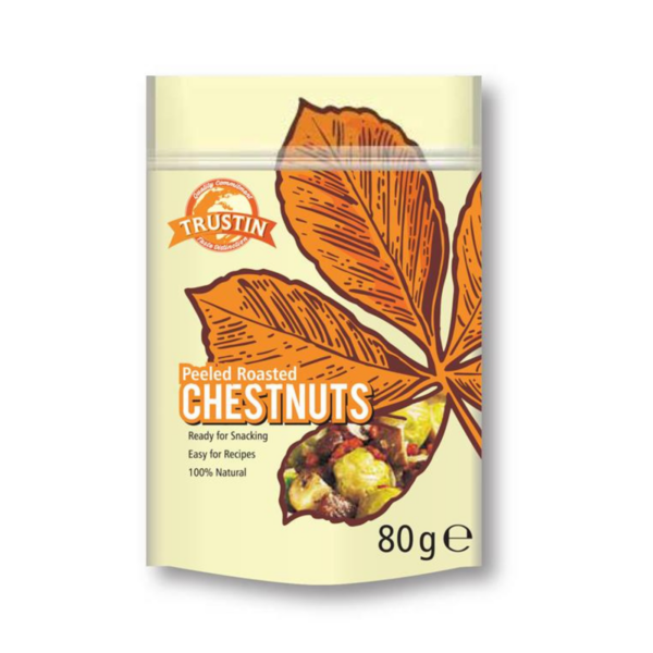 TRUSTIN PEELED ROASTED CHESTNUTS 80G